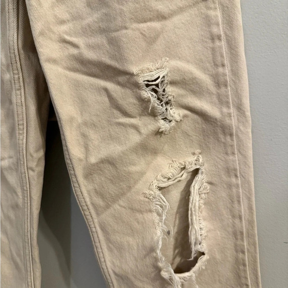BDG Urban Outfitters PAX Women's 26 Natural Pax Beige Ripped Straight Jeans - Picture 6 of 11